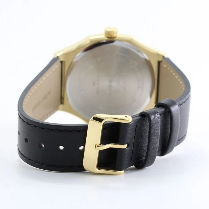 Montre analogique homme - Casio Standard - Quartz, cadran noir, bracelet cuir, étanche, design classique - Matière cuir - Couleur noir - Réf. MTP-E735GL-1AV