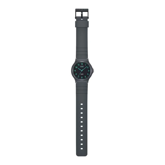 Montre Classique Unisexe Casio MQ-24 – Résine Biosourcée, Quartz Analogique, Design Minimaliste, Cadran Monochrome à Index Simples, Bracelet Écologique – MQ-24B-8BDF