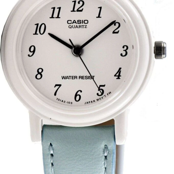 Montre Jeunesse Casio - LQ-139L-2BDF - Bracelet en Cuir bleu - Affichage analogique - Résistant à l'eau