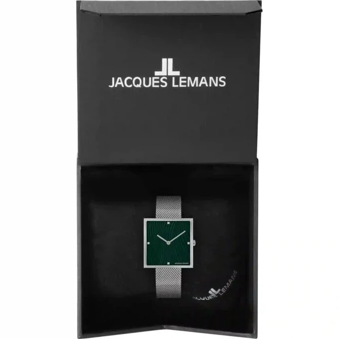 Montre Femme Collection Design Jacques Lemans 1-2094A - Bracelet en Acier Inoxydable - Affichage analogique - Résistant à l'eau