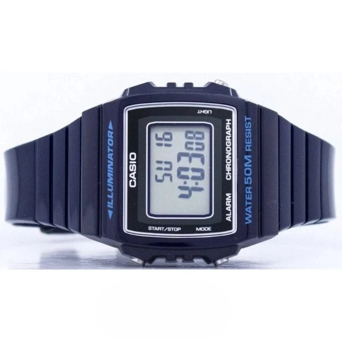 Montre Enfant CASIO - W-215H-2AVDF - Bracelet Noir En Resine - Boitier En Resine - Résistante à l'eau - 12 Mois De Garantie
