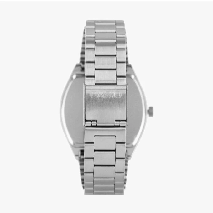 Montre Classique Homme Casio MTP-B140D-7AVDF – Acier Inoxydable, Bracelet Métal, Étanche, Design Élégant – Argenté - Cadran Blanc