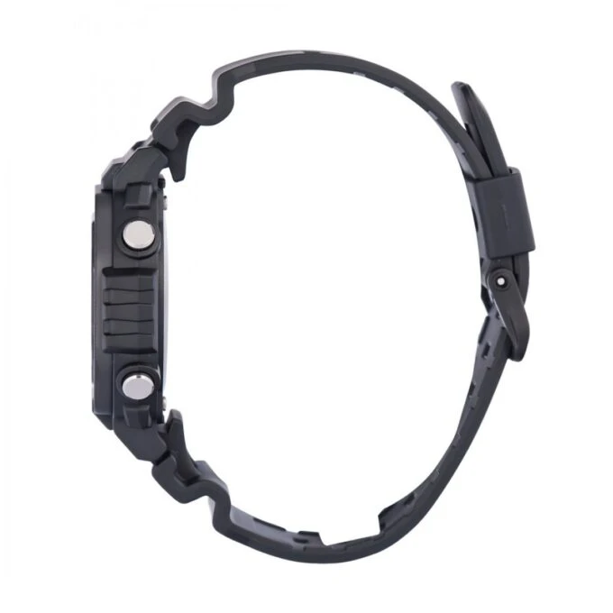 Montre Sport Homme Casio – Résine et Acier Inoxydable, Quartz Digital, Étanche 100m, Verre Résine, Lunette Noire Plaquée Ionique, Double Fuseau Horaire, Chronomètre 1/100s, Compte à Rebours 24h, Alarme Quotidienne, Rétroéclairage LED Ambre, Autonomie 10 Ans – MWD-110HB-1BVDF