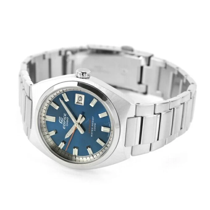 Montre Casio Edifice EFB-109D-2AVDF Homme – Chronographe, Dateur, Verre Saphir, Boîtier Acier Argent, Bracelet Acier Déployante, 38 mm, 100 m Étanche, Chic, Quartz,