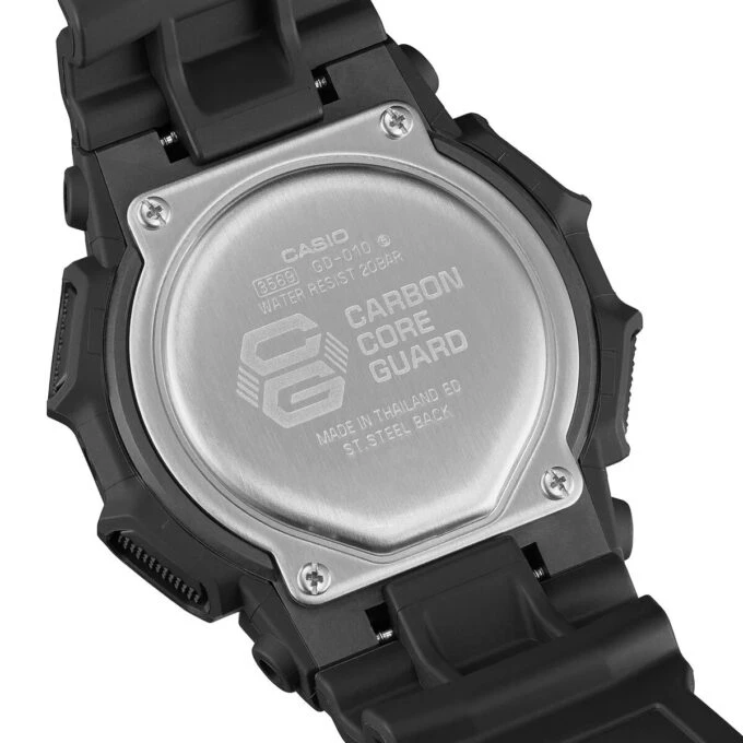 Montre Sport Homme Casio G-Shock GD-010CE-5DR – Carbone Synthétique, Quartz Japonais, Étanche 200m, Bracelet Tissu – Marron – Référence GD-010CE-5DR