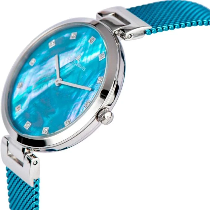 Montre Femme Jacques Lemans Milano 1-2001N - Bracelet en Acier Inoxydable - Verre Cristal crystaltex durci - Affichage analogique - Résistant à l'eau