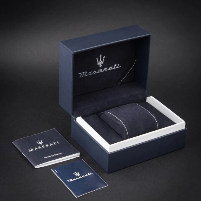 Montre Homme Maserati Sorpasso – R8873624002 – Bracelet en Cuir – Boucle Déployante à Sécurité – Poids 125 g