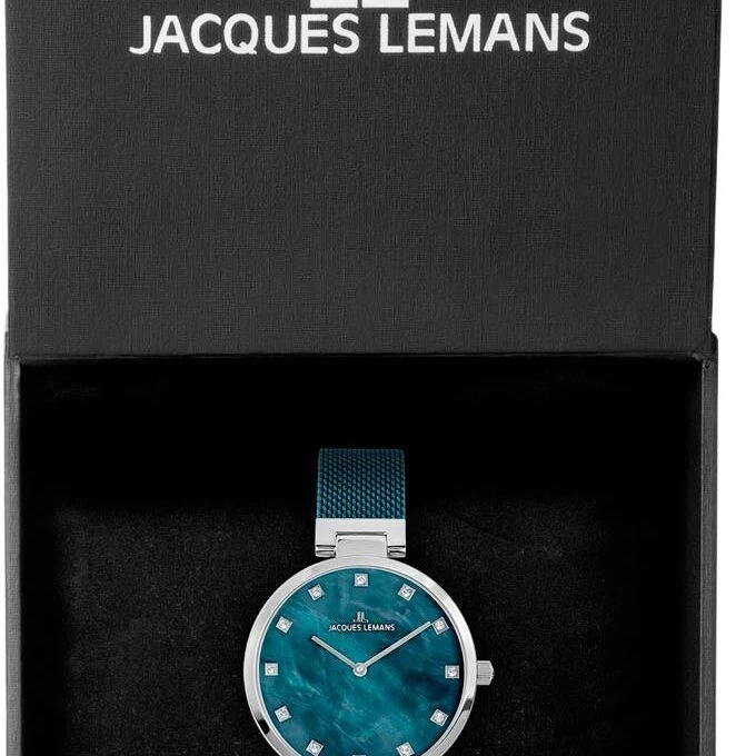 Montre Femme Jacques Lemans Milano 1-2001N - Bracelet en Acier Inoxydable - Verre Cristal crystaltex durci - Affichage analogique - Résistant à l'eau