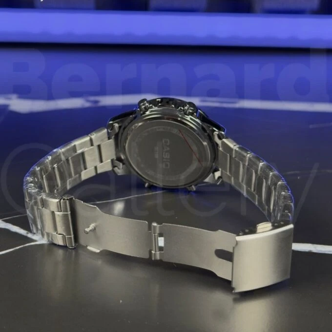 Montre Classique Homme - Casio - Analogique Digitale, Étanche 50m, Chronographe, Telememo 30, Autonomie 10 ans - Acier Inoxydable - Cadran Vert - AMW-880D-3AVDF