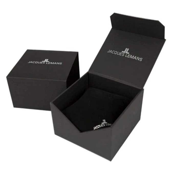 Montre Chronographe Homme Jacques Lemans 1-2161.1B - Quartz, Bracelet Cuir, Cadre Acier, Verre Minéral, Etanche 50m, Garantie 2 ans, Style Elégant