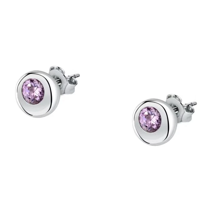 boucles d'oreilles argent femme morellato tesori eterni saxn20 | Élégance et authenticité violet