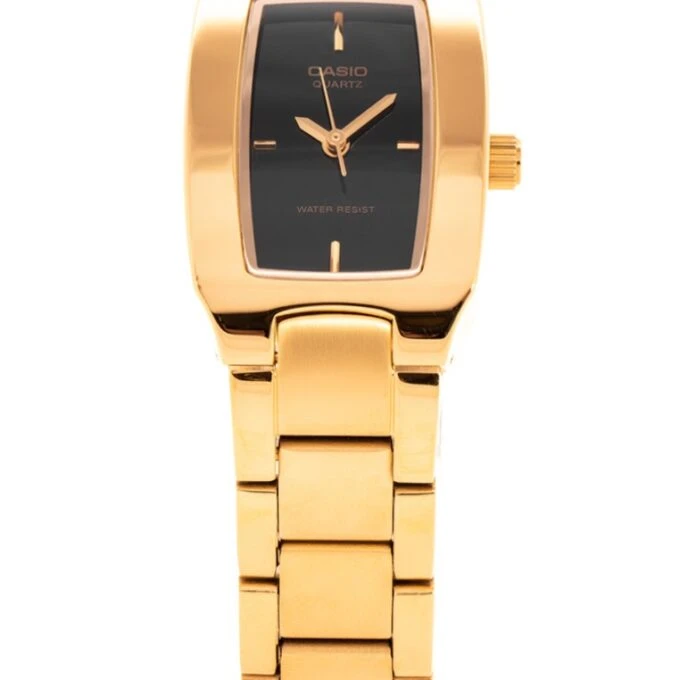 Montre CASIO Femme - LTP-1165N-1CRDF - Bracelet Dorée En Acier Inoxydable - Résistante à l'eau - 12 Mois De Garantie