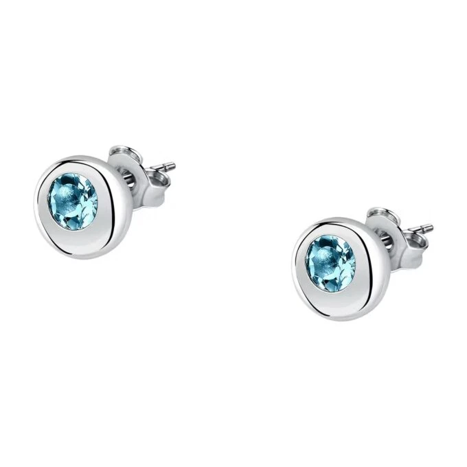 boucles d'oreilles femme morellato tesori eterni saxn21 en argent 925‰ avec quartz bleu