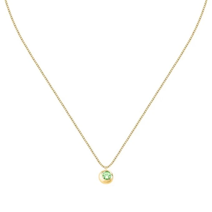 collier morellato tesori Élégance en argent recyclé avec quartz rosé saxn05