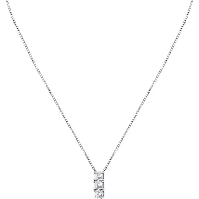 collier femme morellato tesori saiw240 en argent 925‰ recyclé avec zircon blanc Élégance durable