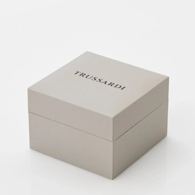 Montre Femme Trussardi Loud - Acier inoxydable, Cadran rond blanc 30mm, Bracelet bi-couleur doré, Résistante 50 Mètres - R2453164507