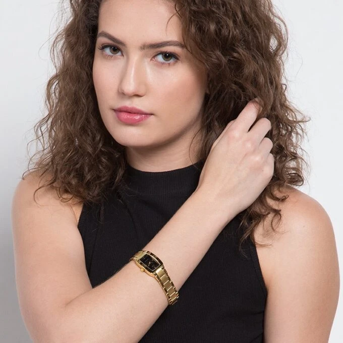 Montre CASIO Femme - LTP-1165N-1CRDF - Bracelet Dorée En Acier Inoxydable - Résistante à l'eau - 12 Mois De Garantie