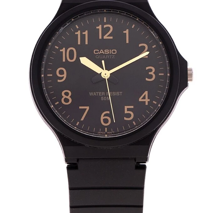 Montre Homme CASIO MW-240-1B2VDF - Bracelet en résine noir - Résistant à l'eau