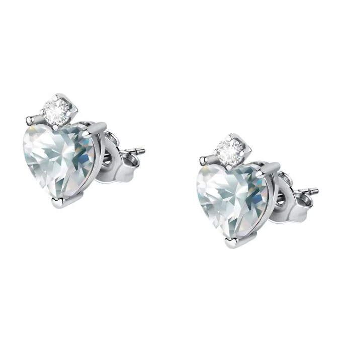 boucles d'oreilles femme morellato tesori saiw162 argent 925‰ avec zircon blanc modèle wolf