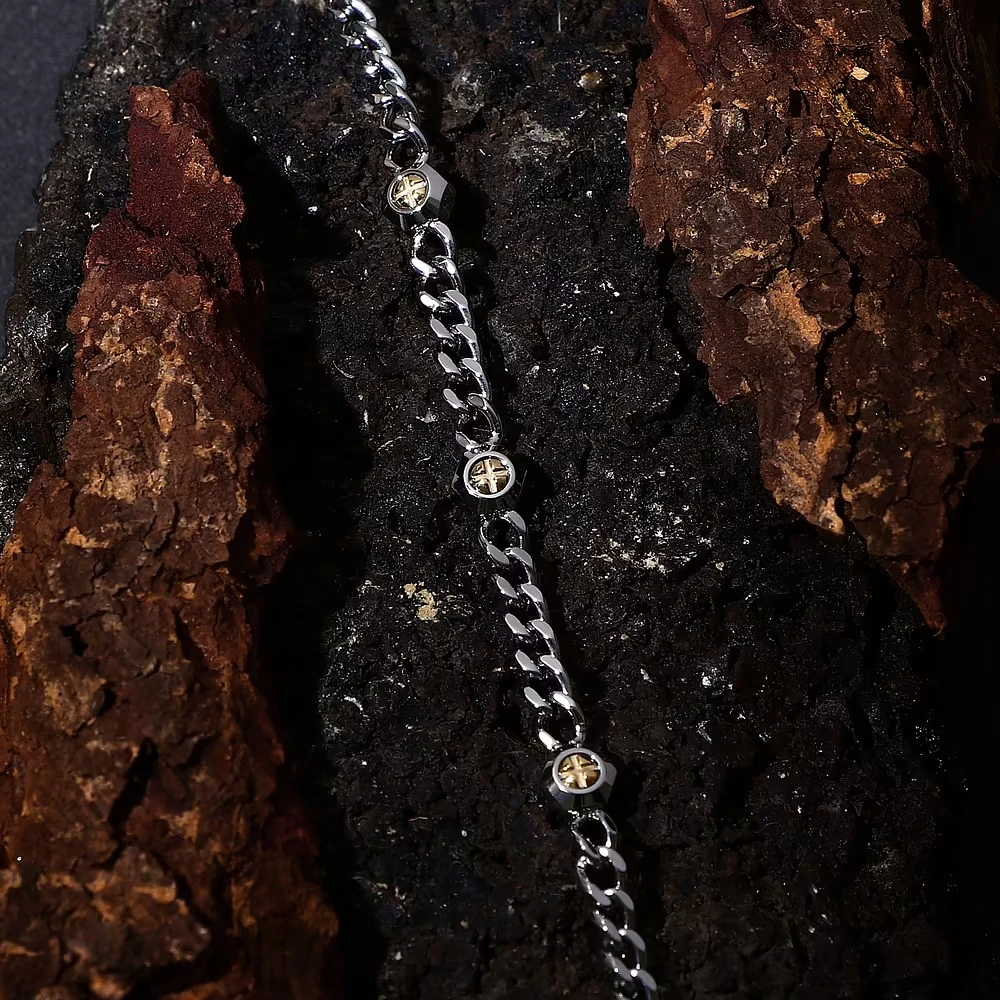 bracelet sector szs128 en argent et air design moderne pour homme