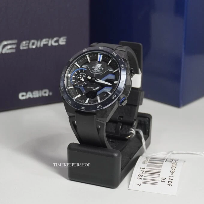 Montre Classique Homme - Casio Edifice - ECB-2200PB-1ADF – Bluetooth, Chronographe, Résine, Noir – Référence ECB-2200PB-1ADF