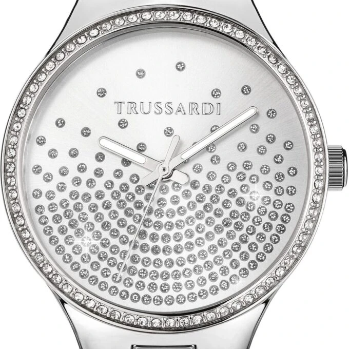 Montre Classique Femme Quartz TRUSSARDI R2453172504 – Acier Argent, Bracelet et Boîtier Acier, Verre Minéral, Résistante 5 ATM, Garantie 24 mois