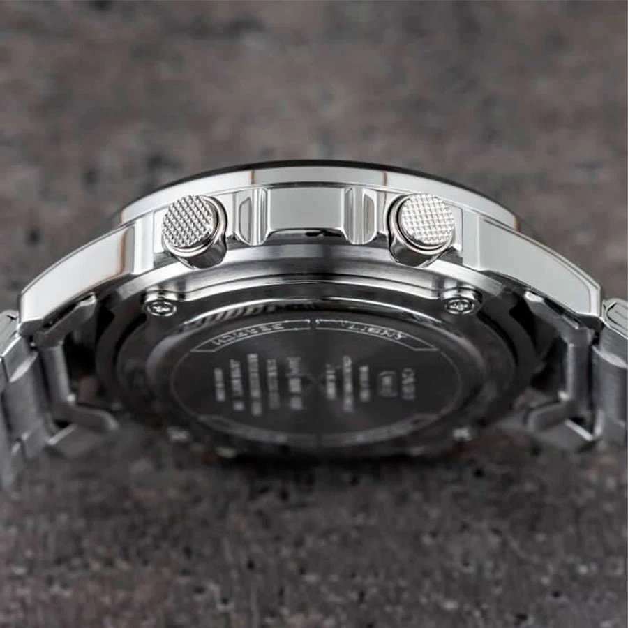 montre casio amw 870da homme heure mondiale, chronomètre, alarme, led ambre acier inoxydable argent amw 870da 2a2vdf
