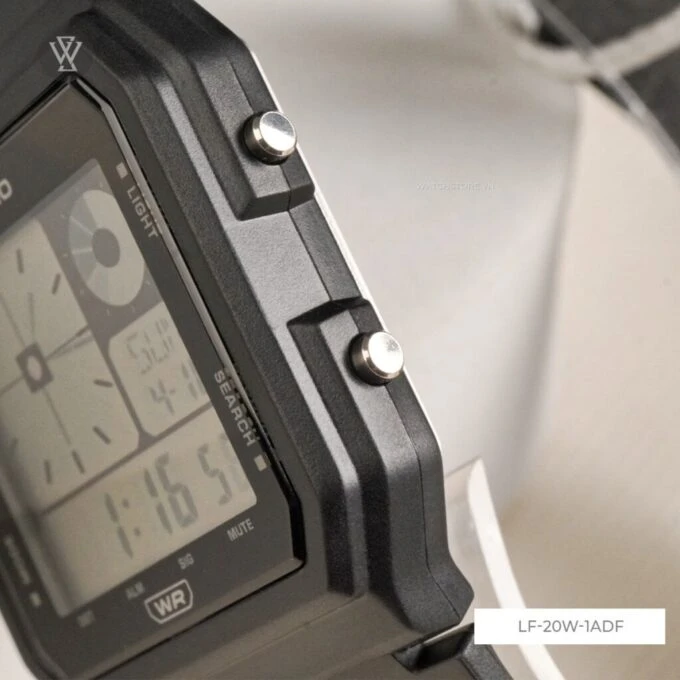 Montre Classique - LF-20W-1ADF - Homme - Design Élégant, Résistante à lEau, Bracelet Silicone - Argenté