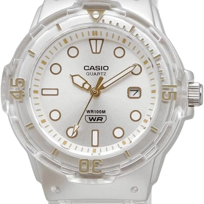 Montre Classique Femme Casio LRW-200HS-7EVDF - Étanche 100m, Quartz, Résine, Blanche - Boutique Aïwatch