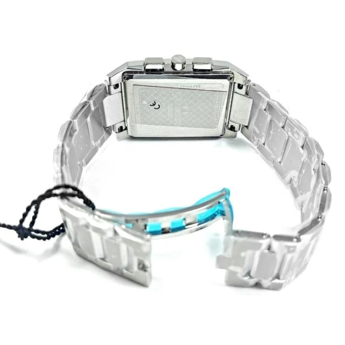 Montre Homme Jacques Lemans 1-2161K Quartz Acier Gris, Cadran Gris, Bracelet Acier, Verre Minéral Saphir, Calendrier, 50 Mètres, Rétroéclairage, 34x52mm, Autriche