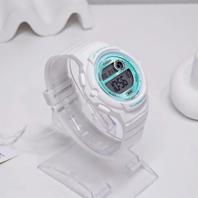 Montre Homme Casio LWS-1200H-7A3VDF - Chronomètre, Double Fuseau Horaire, Résine, Étanche 100m, LED Ambre, Bracelet 125-180mm