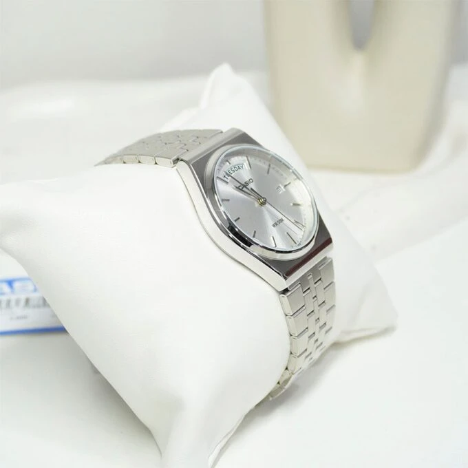 Montre Homme Casio MTP-B146D-7AVDF – Acier inoxydable, 40,8 mm, Bracelet acier, Résistante 50m, Affichage jour/date, Précision ±20s/mois, Verre minéral, 3 ans autonomie