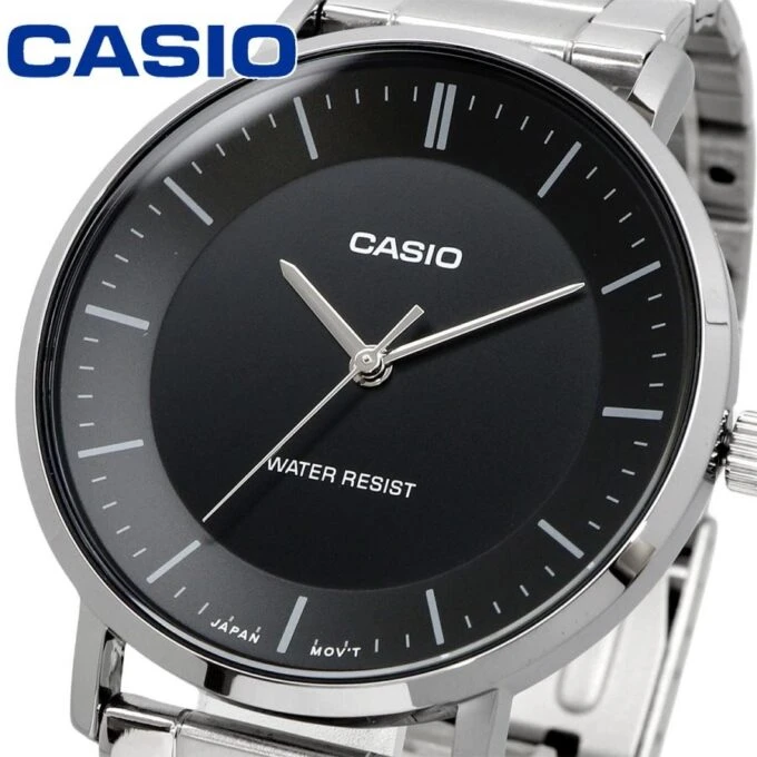 Montre homme Casio MTP-VT04D-1EDF – Acier inoxydable, 46×40 mm, verre minéral, bracelet métal, étanche, autonomie 3 ans, référence MTP-VT04D-1EDF