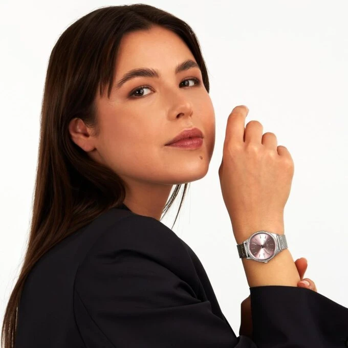 Montre Femme - Trussardi - Analogique, Temps et Date, Collection City Life, Bracelet Acier - Argenté - R2453170506