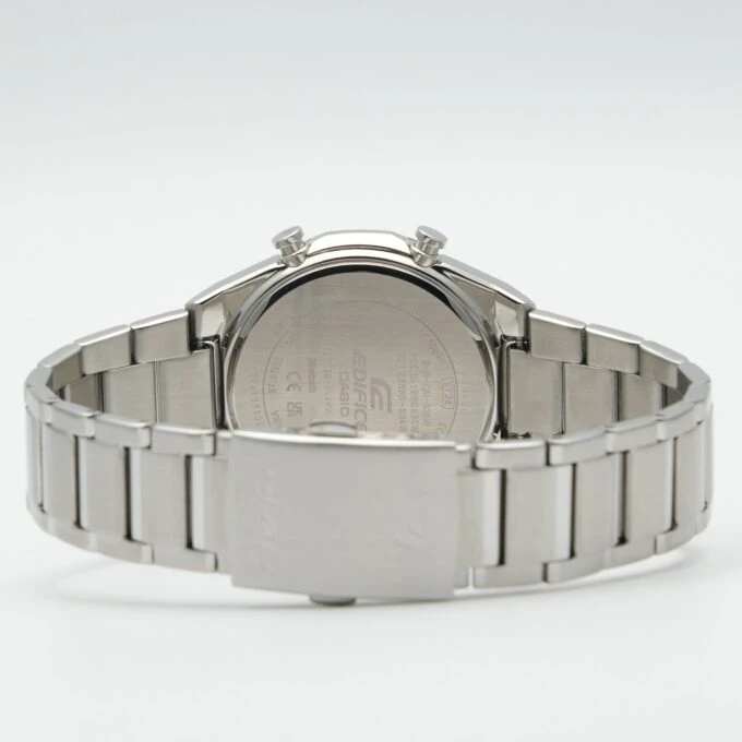 Montre Homme Casio Edifice - Analogique, Numérique - Bracelet en Acier Inoxydable - Cadran Noir, Quartz, 100 m - ECB-S10DB-1ADF