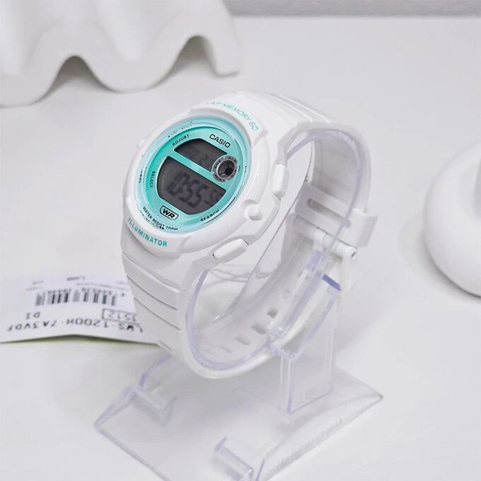 Montre Homme Casio LWS-1200H-7A3VDF - Chronomètre, Double Fuseau Horaire, Résine, Étanche 100m, LED Ambre, Bracelet 125-180mm