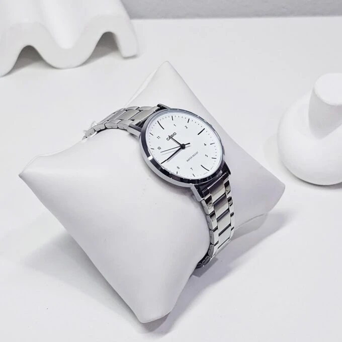 Montre Homme Casio LTP-VT03D-7BDF – Acier Inoxydable, Bracelet Métal, Résistante à l’Eau, Verre Minéral, Précision ±20s/mois, 40x34mm – Argent