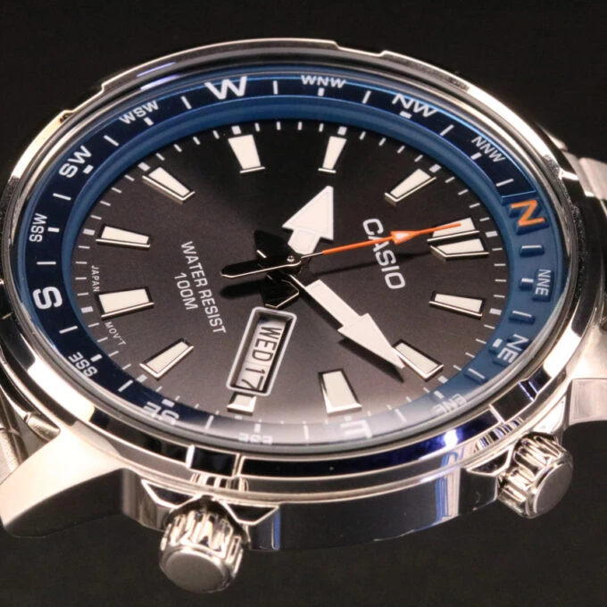 Montre digitale Homme MTD-130D-1A2VDF – Casio – Étanche, Chronographe, Alarme, Acier – Gris – Référence MTD-130D-1A2VDF