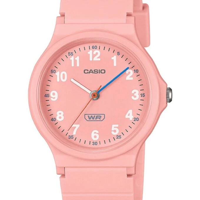 montre classique casio unisexe design Élégant, bracelet confortable, résistante à leau, mouvement quartz rose lq 24b 4bdf