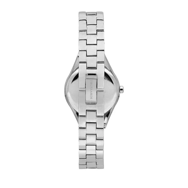 Montre Femme Trussardi Metropolitan, Acier Argenté, Cadran Bleu, 30mm, Etanche 50m, Style Classique – Réf. R2453159505