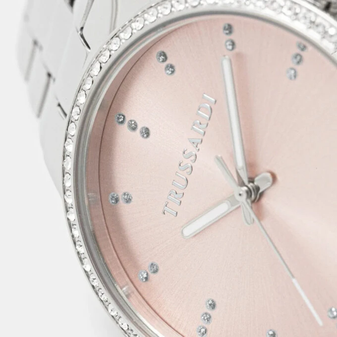 Montre Femme Trussardi T-Essenza 32mm - Acier Argent Quartz Etanche 5ATM - Boucle Déployante - Résistant aux éclaboussures - R2453172505