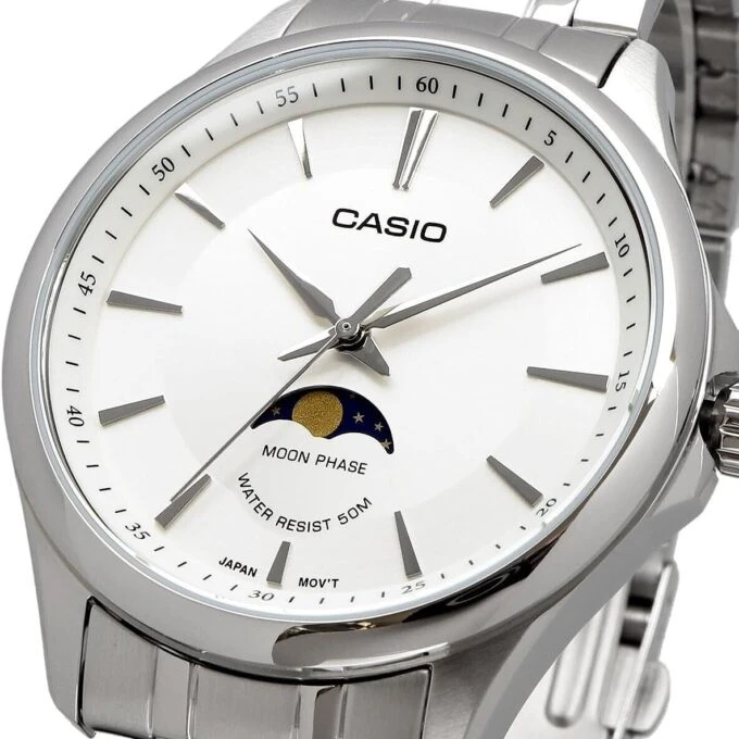 Montre Classique Homme - Casio - Bracelet Acier Inoxydable, Résistante à lEau, Design Élégant - Référence MTP-M100D-7AVDF - Argent