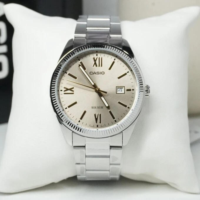 Montre Classique Homme Casio MTP-1302DD-9AVDF – Acier Inoxydable, Bracelet Métal, Cadran Doré, Étanche – Boutique Aïwatch