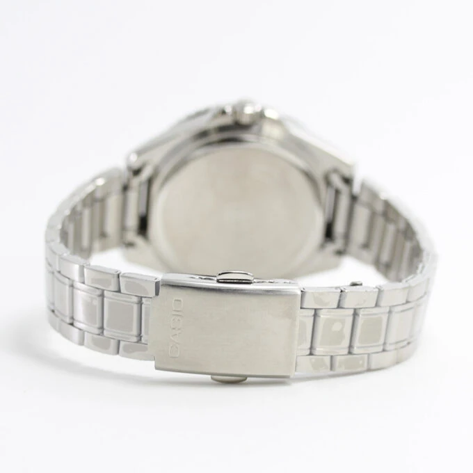 Montre Homme - Casio - Acier inoxydable, lunette anti-retour, étanche 50m, Verre Minéral, Bracelet Acier, 42×38,5×10,4mm, précision ±20s/mois - MDV-10D-4A2VDF