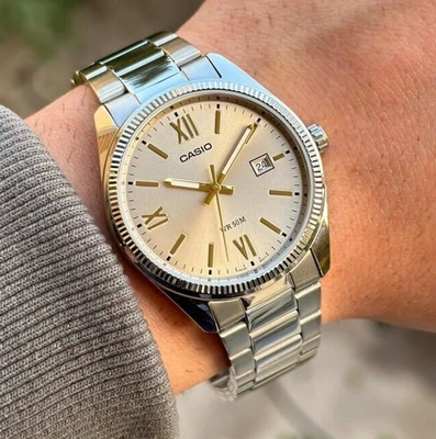 Montre Classique Homme Casio MTP-1302DD-9AVDF – Acier Inoxydable, Bracelet Métal, Cadran Doré, Étanche – Boutique Aïwatch